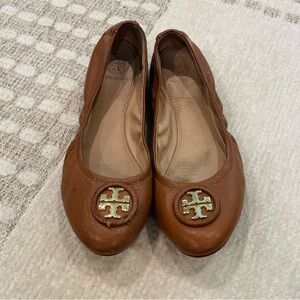 Tory Burch Brown Leather Flats - 7.5